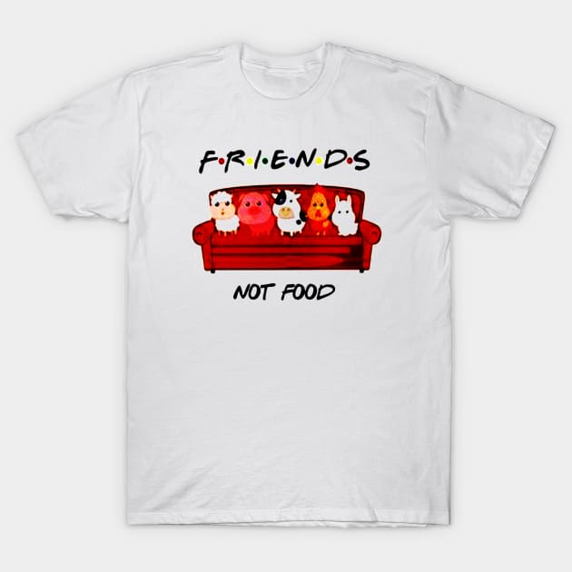 friends not food eating animals is weird T-Shirt by windupraditya6